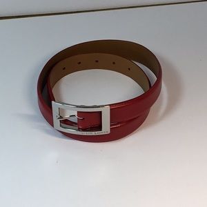 Ralph Lauren red leather belt. Like NEW